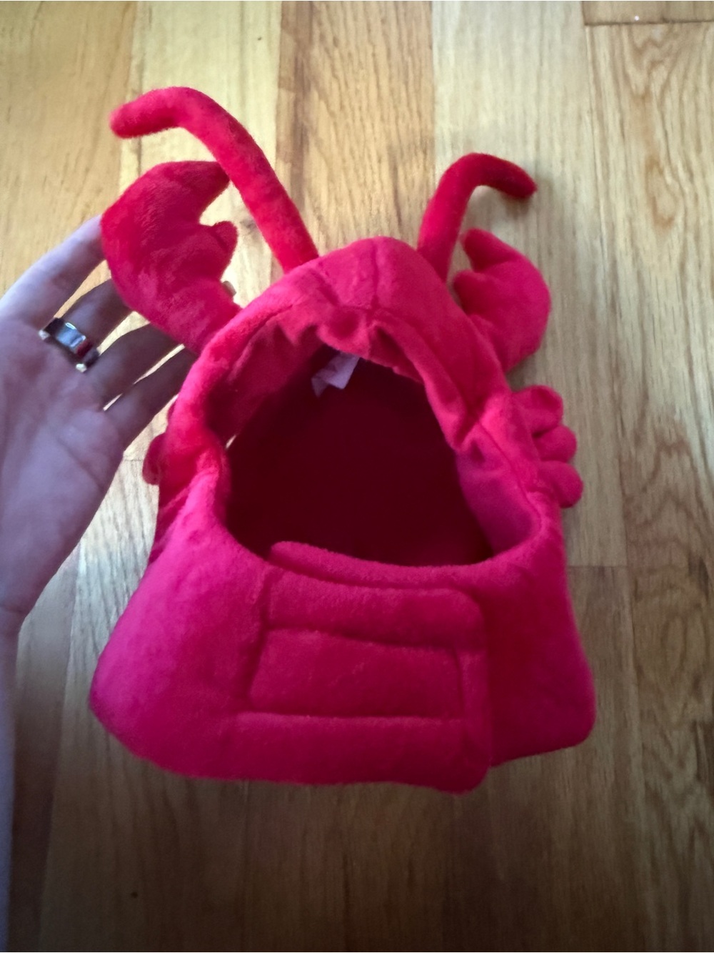 Plush Red Lobster Pet Costume Hat for Dogs